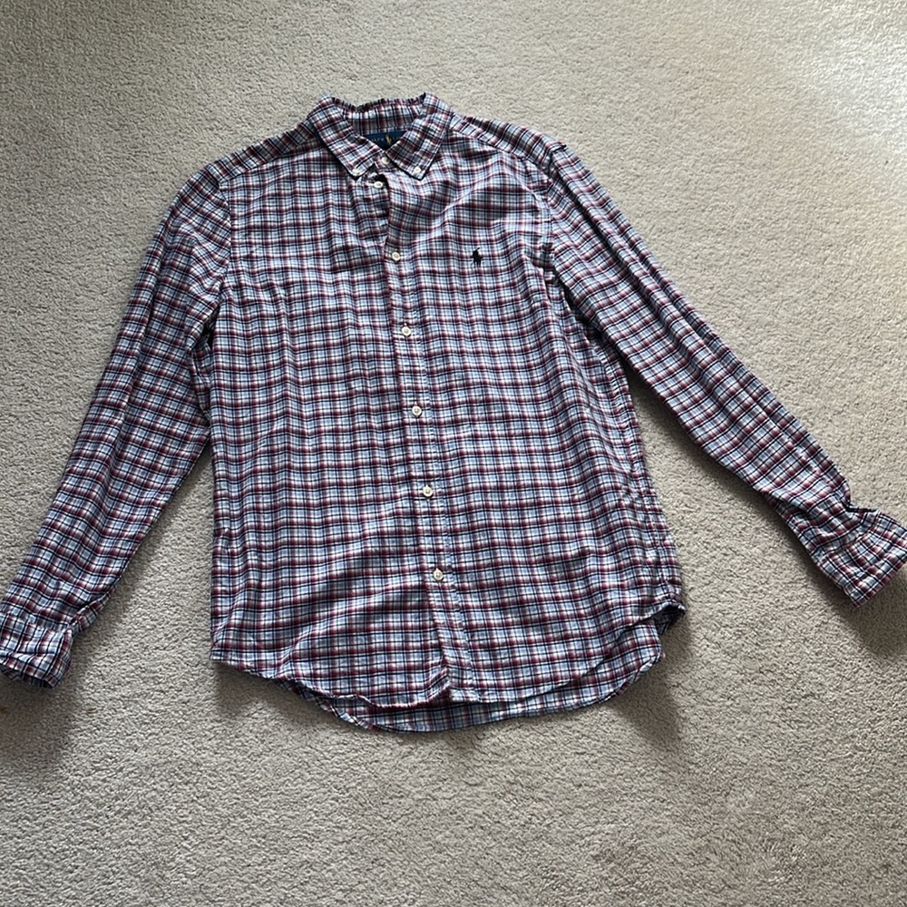 Boys BUNDLE Polo Raulph Lauren Plaid Dress Shirts Size XL - Picture 8 of 13